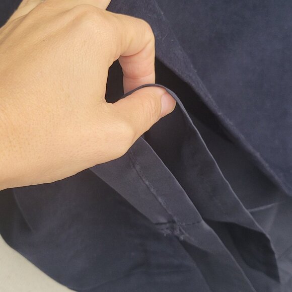 Lana Lee Petite Vintage Navy Blue Set Sleeveless Vest Matching Skirt Plus Sz 16 - Picture 15 of 16